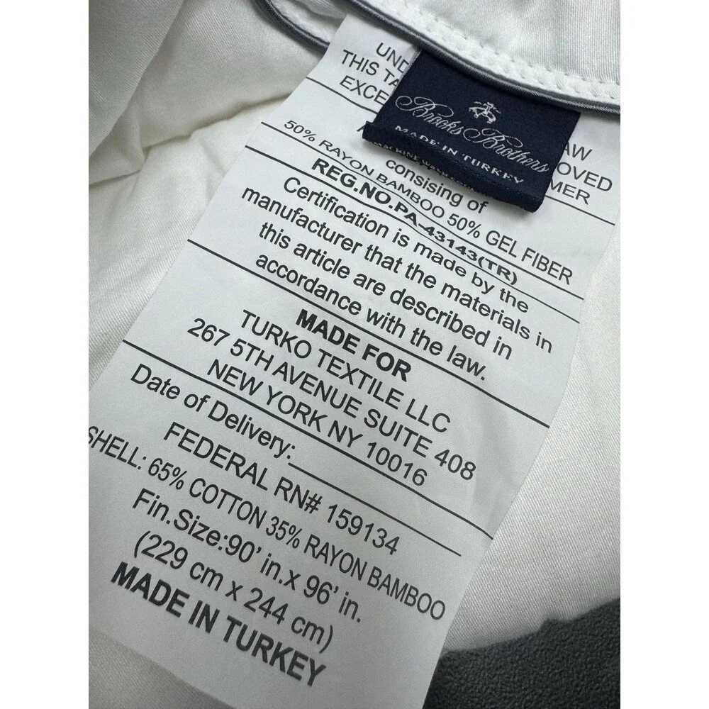 Brooks Brothers Queen Bamboo Comforter
